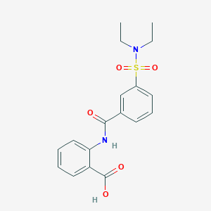 molecular formula C18H20N2O5S B3559081 2-({3-[(diethylamino)sulfonyl]benzoyl}amino)benzoic acid 