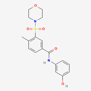 N-(3-hydroxyphenyl)-4-methyl-3-(4-morpholinylsulfonyl)benzamide