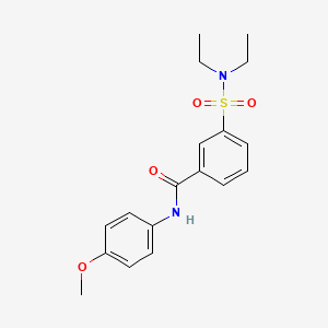 molecular formula C18H22N2O4S B3559106 3-(diethylsulfamoyl)-N-(4-methoxyphenyl)benzamide 