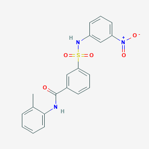 molecular formula C20H17N3O5S B3559110 N-(2-methylphenyl)-3-[(3-nitrophenyl)sulfamoyl]benzamide 