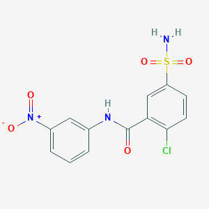 2-chloro-N-(3-nitrophenyl)-5-sulfamoylbenzamide