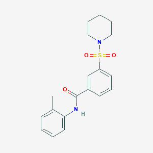 molecular formula C19H22N2O3S B3559142 3-(Piperidine-1-sulfonyl)-N-o-tolyl-benzamide 