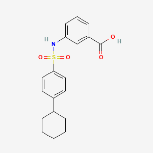 3-{[(4-cyclohexylphenyl)sulfonyl]amino}benzoic acid