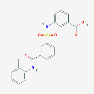 3-{[(3-{[(2-methylphenyl)amino]carbonyl}phenyl)sulfonyl]amino}benzoic acid