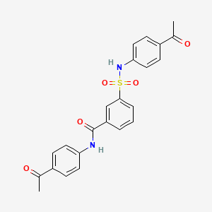 N-(4-acetylphenyl)-3-[(4-acetylphenyl)sulfamoyl]benzamide