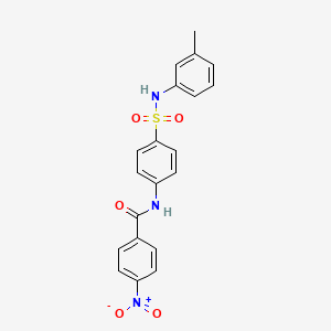 molecular formula C20H17N3O5S B3559182 N-(4-{[(3-methylphenyl)amino]sulfonyl}phenyl)-4-nitrobenzamide 