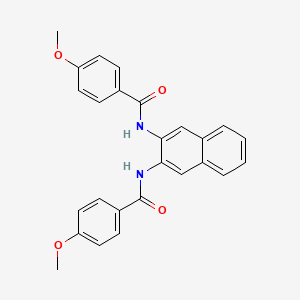 molecular formula C26H22N2O4 B3559193 4-METHOXY-N~1~-{3-[(4-METHOXYBENZOYL)AMINO]-2-NAPHTHYL}BENZAMIDE 