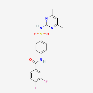 N-[4-[(4,6-dimethylpyrimidin-2-yl)sulfamoyl]phenyl]-3,4-difluorobenzamide