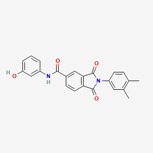 molecular formula C23H18N2O4 B3559215 2-(3,4-dimethylphenyl)-N-(3-hydroxyphenyl)-1,3-dioxo-5-isoindolinecarboxamide 