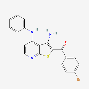 molecular formula C20H14BrN3OS B3559223 (3-amino-4-anilinothieno[2,3-b]pyridin-2-yl)(4-bromophenyl)methanone 