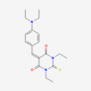 5-[[4-(Diethylamino)phenyl]methylidene]-1,3-diethyl-2-sulfanylidene-1,3-diazinane-4,6-dione