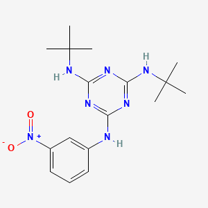 2-N,4-N-ditert-butyl-6-N-(3-nitrophenyl)-1,3,5-triazine-2,4,6-triamine