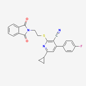 6-CYCLOPROPYL-2-{[2-(1,3-DIOXO-1,3-DIHYDRO-2H-ISOINDOL-2-YL)ETHYL]SULFANYL}-4-(4-FLUOROPHENYL)-3-PYRIDYL CYANIDE