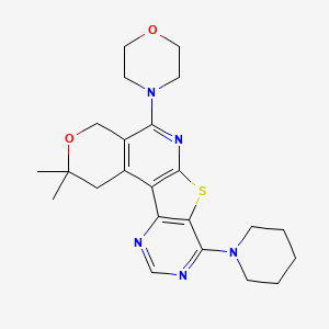 4,4-dimethyl-8-morpholin-4-yl-13-piperidin-1-yl-5-oxa-11-thia-9,14,16-triazatetracyclo[8.7.0.02,7.012,17]heptadeca-1(10),2(7),8,12(17),13,15-hexaene