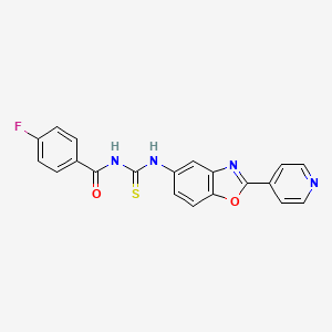 1-(4-FLUOROBENZOYL)-3-[2-(PYRIDIN-4-YL)-1,3-BENZOXAZOL-5-YL]THIOUREA