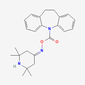 molecular formula C24H29N3O2 B3559324 2,2,6,6-tetramethyl-4-piperidinone O-(10,11-dihydro-5H-dibenzo[b,f]azepin-5-ylcarbonyl)oxime 