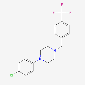 1-(4-Chlorophenyl)-4-[[4-(trifluoromethyl)phenyl]methyl]piperazine