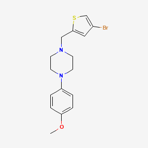 molecular formula C16H19BrN2OS B3559363 1-[(4-Bromothiophen-2-yl)methyl]-4-(4-methoxyphenyl)piperazine 