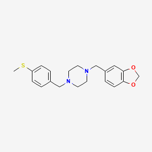 1-[(2H-1,3-benzodioxol-5-yl)methyl]-4-{[4-(methylsulfanyl)phenyl]methyl}piperazine