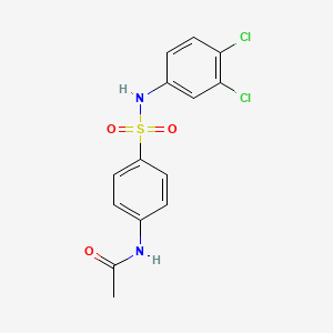 molecular formula C14H12Cl2N2O3S B3559411 N-(4-{[(3,4-dichlorophenyl)amino]sulfonyl}phenyl)acetamide 