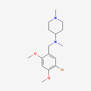 N-[(5-bromo-2,4-dimethoxyphenyl)methyl]-N,1-dimethylpiperidin-4-amine