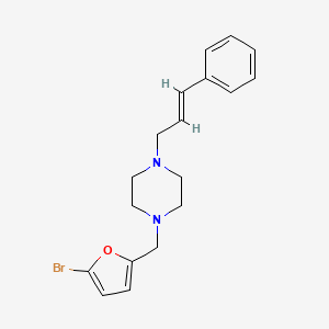 1-[(5-bromofuran-2-yl)methyl]-4-[(E)-3-phenylprop-2-enyl]piperazine