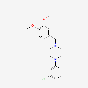 1-(3-Chlorophenyl)-4-[(3-ethoxy-4-methoxyphenyl)methyl]piperazine