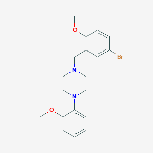 molecular formula C19H23BrN2O2 B3559438 1-(5-bromo-2-methoxybenzyl)-4-(2-methoxyphenyl)piperazine 