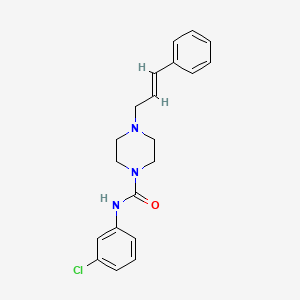 N-(3-chlorophenyl)-4-[(E)-3-phenylprop-2-enyl]piperazine-1-carboxamide