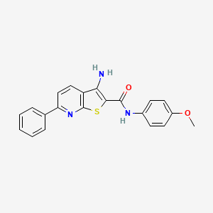 molecular formula C21H17N3O2S B3559472 3-amino-N-(4-methoxyphenyl)-6-phenylthieno[2,3-b]pyridine-2-carboxamide 