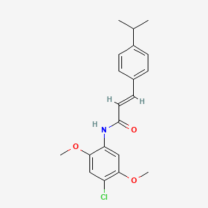 molecular formula C20H22ClNO3 B3559480 N-(4-chloro-2,5-dimethoxyphenyl)-3-(4-isopropylphenyl)acrylamide 