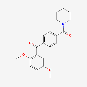 (2,5-dimethoxyphenyl)[4-(1-piperidinylcarbonyl)phenyl]methanone