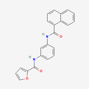 molecular formula C22H16N2O3 B3559498 N-[3-(naphthalene-1-carbonylamino)phenyl]furan-2-carboxamide 