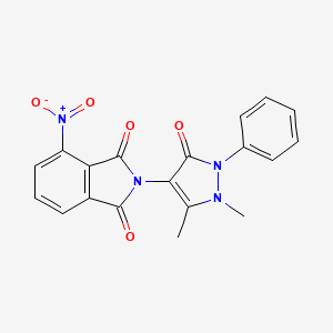 molecular formula C19H14N4O5 B3559506 2-(1,5-dimethyl-3-oxo-2-phenyl-2,3-dihydro-1H-pyrazol-4-yl)-4-nitro-1H-isoindole-1,3(2H)-dione CAS No. 5301-17-7