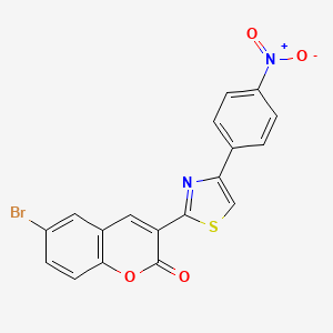 6-bromo-3-[4-(4-nitrophenyl)-1,3-thiazol-2-yl]-2H-chromen-2-one