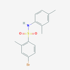 molecular formula C15H16BrNO2S B3559516 4-Bromo-N-(2,4-dimethylphenyl)-2-methylbenzene-1-sulfonamide 