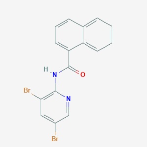 molecular formula C16H10Br2N2O B3559521 N-(3,5-dibromopyridin-2-yl)naphthalene-1-carboxamide 