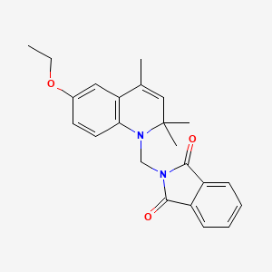 molecular formula C23H24N2O3 B3559535 2-[(6-ethoxy-2,2,4-trimethyl-1(2H)-quinolinyl)methyl]-1H-isoindole-1,3(2H)-dione 