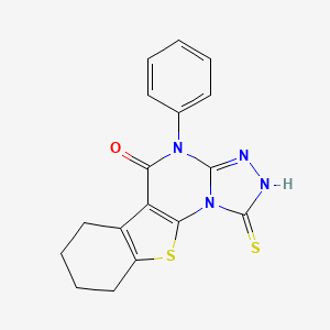 4-phenyl-1-thioxo-2,4,6,7,8,9-hexahydro[1]benzothieno[3,2-e][1,2,4]triazolo[4,3-a]pyrimidin-5(1H)-one