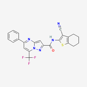 N-(3-cyano-4,5,6,7-tetrahydro-1-benzothiophen-2-yl)-5-phenyl-7-(trifluoromethyl)pyrazolo[1,5-a]pyrimidine-2-carboxamide