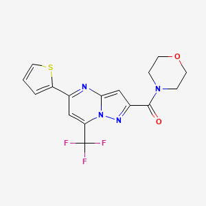 Morpholin-4-yl[5-(thiophen-2-yl)-7-(trifluoromethyl)pyrazolo[1,5-a]pyrimidin-2-yl]methanone