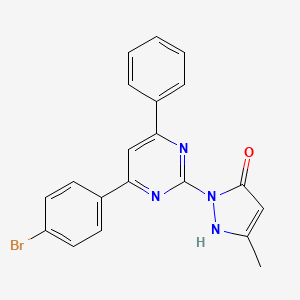 2-[4-(4-bromophenyl)-6-phenylpyrimidin-2-yl]-5-methyl-1H-pyrazol-3-one