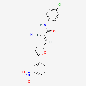 (E)-N-(4-chlorophenyl)-2-cyano-3-[5-(3-nitrophenyl)furan-2-yl]prop-2-enamide