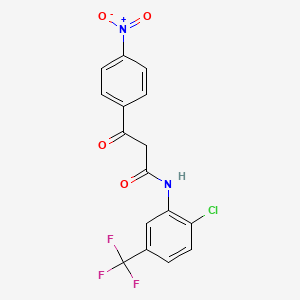 N-[2-chloro-5-(trifluoromethyl)phenyl]-3-(4-nitrophenyl)-3-oxopropanamide