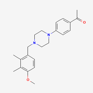 1-[4-[4-[(4-Methoxy-2,3-dimethylphenyl)methyl]piperazin-1-yl]phenyl]ethanone