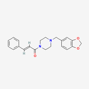 1-(1,3-benzodioxol-5-ylmethyl)-4-cinnamoylpiperazine