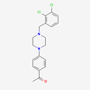 molecular formula C19H20Cl2N2O B3559658 1-{4-[4-(2,3-dichlorobenzyl)-1-piperazinyl]phenyl}ethanone 