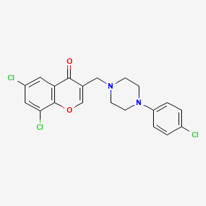 6,8-dichloro-3-{[4-(4-chlorophenyl)-1-piperazinyl]methyl}-4H-chromen-4-one