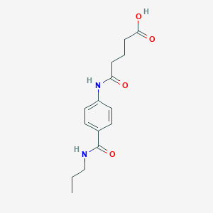 molecular formula C15H20N2O4 B355968 5-Oxo-5-{4-[(propylamino)carbonyl]-anilino}pentanoic acid CAS No. 940494-87-1