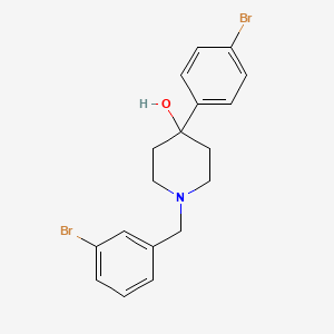 molecular formula C18H19Br2NO B3559682 1-(3-bromobenzyl)-4-(4-bromophenyl)-4-piperidinol 